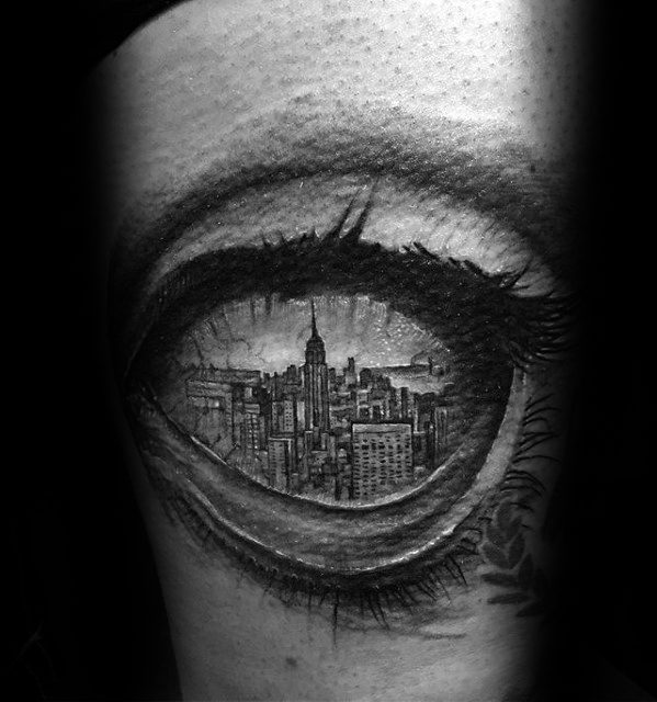 60 New York Skyline Tattoo Designs For Men Big Apple Ink Ideas New