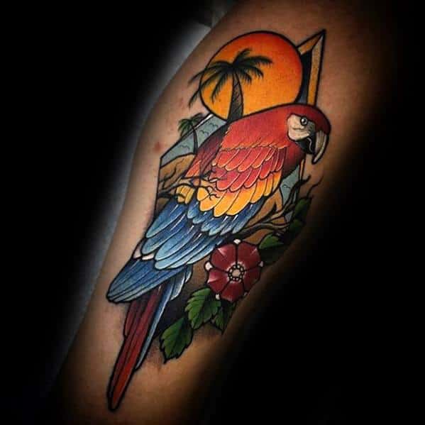 60 Parrot Tattoo Designs For Men