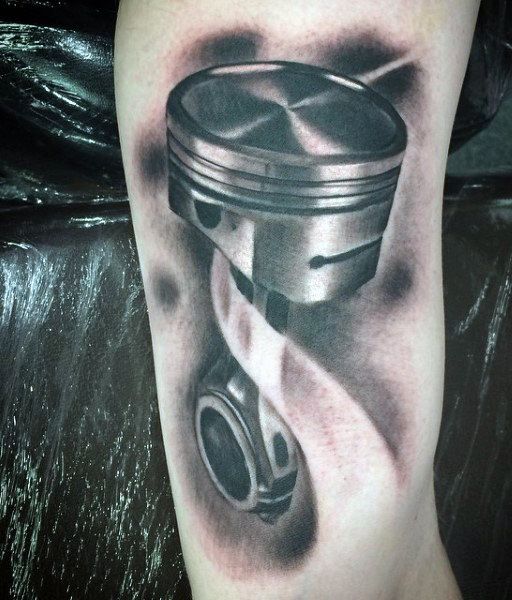 60 Piston Tattoo Designs For Men Unleash High Horsepower