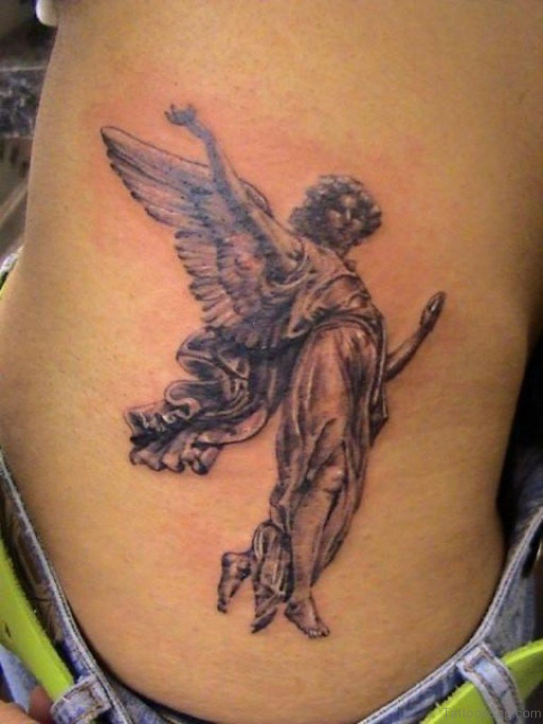 60 Wonderful Angel Tattoos On Rib