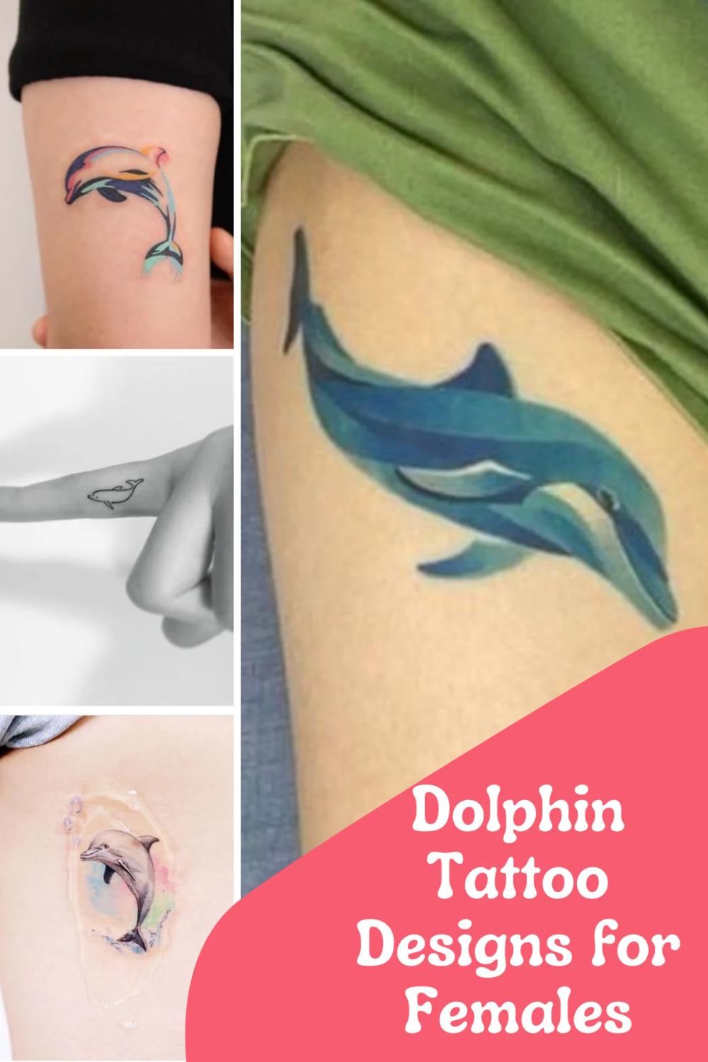 73 Simple Dolphin Tattoo Designs For Females Tattooglee Unique Tattoos Cute Tattoos Girl