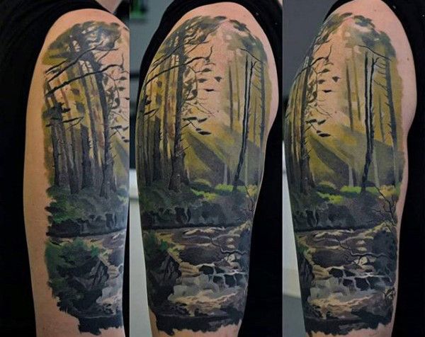 75 Tree Sleeve Tattoo Designs For Men Ink Ideas With Branches