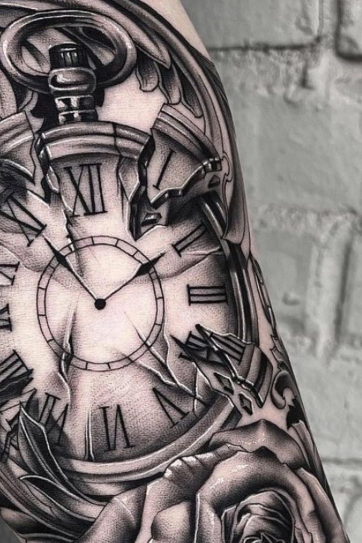 8 Best Timeless Clock Tattoo Designs Images On Pinterest Clock Tattoo