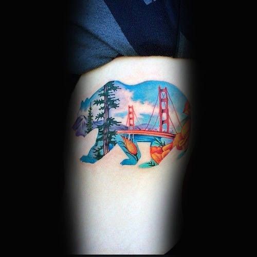 80 California Bear Tattoo Designs For Men Grizzly Ink Ideas