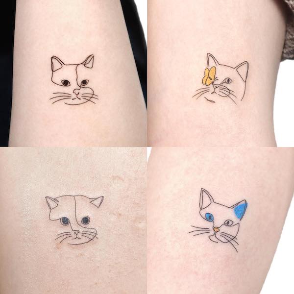 80 Cat Tattoo Design Ideas You Will Love Minimalist Cat Tattoo Cat