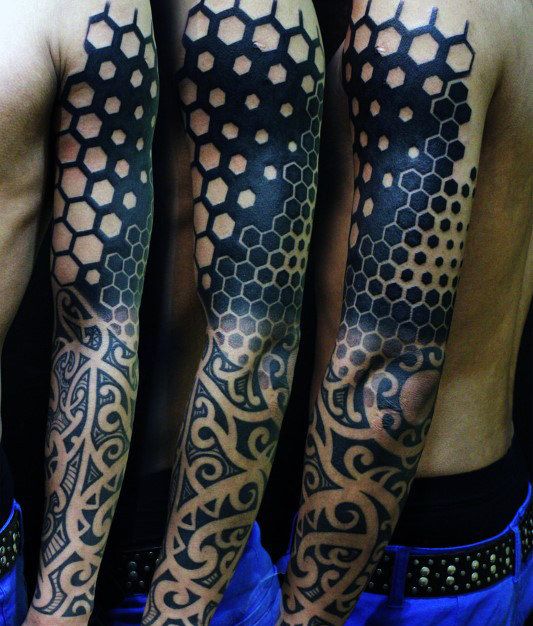 80 Honeycomb Tattoo Designs For Men 2024 Inspiration Guide