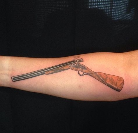 80 Shotgun Tattoo Ideas For Men Firearm Designs