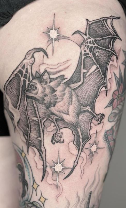 90 Trendy Bat Tattoos Designs Meanings