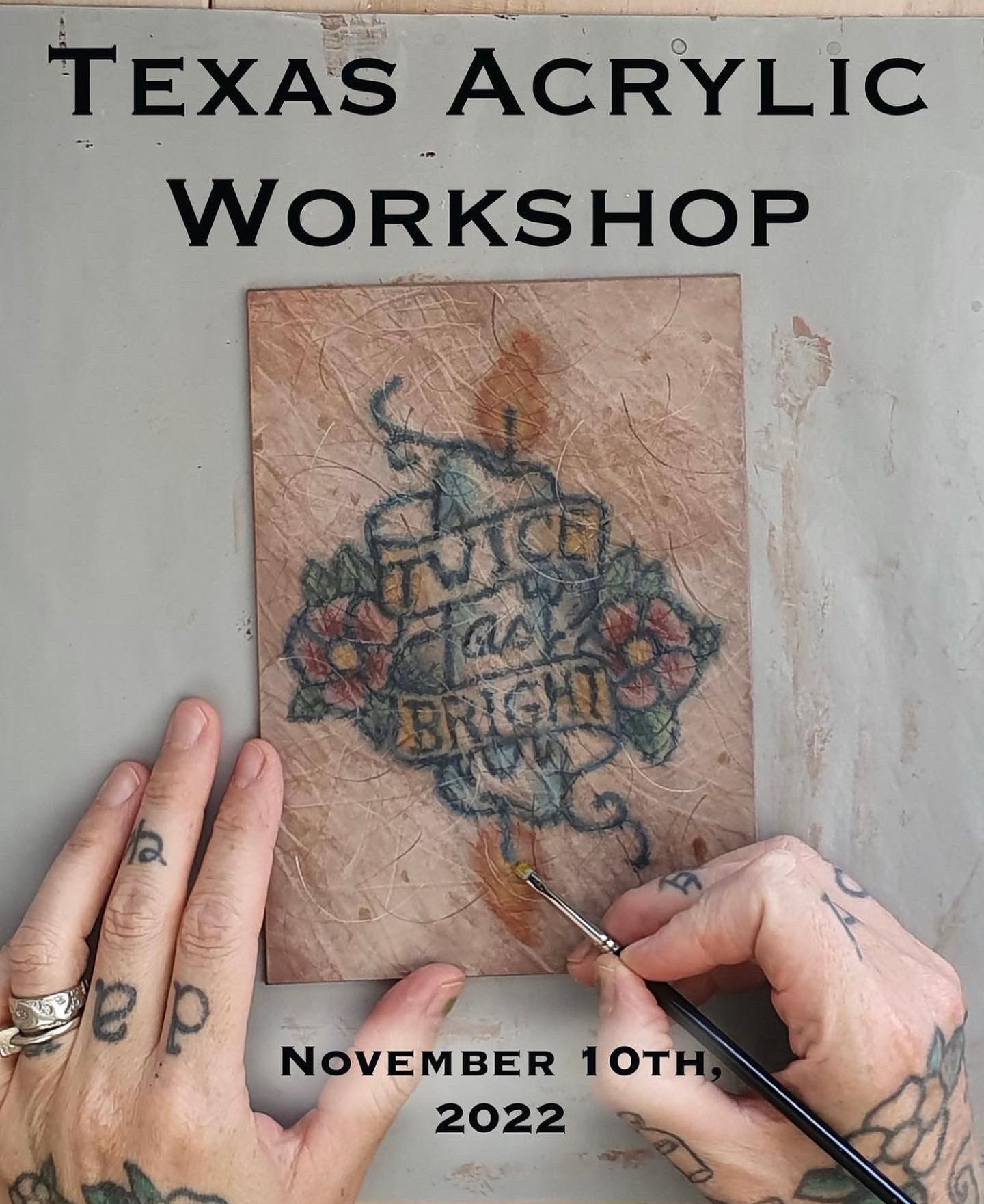 Acrylic Workshop With Jackee Sandelands Strom Rebel Muse Tattoo