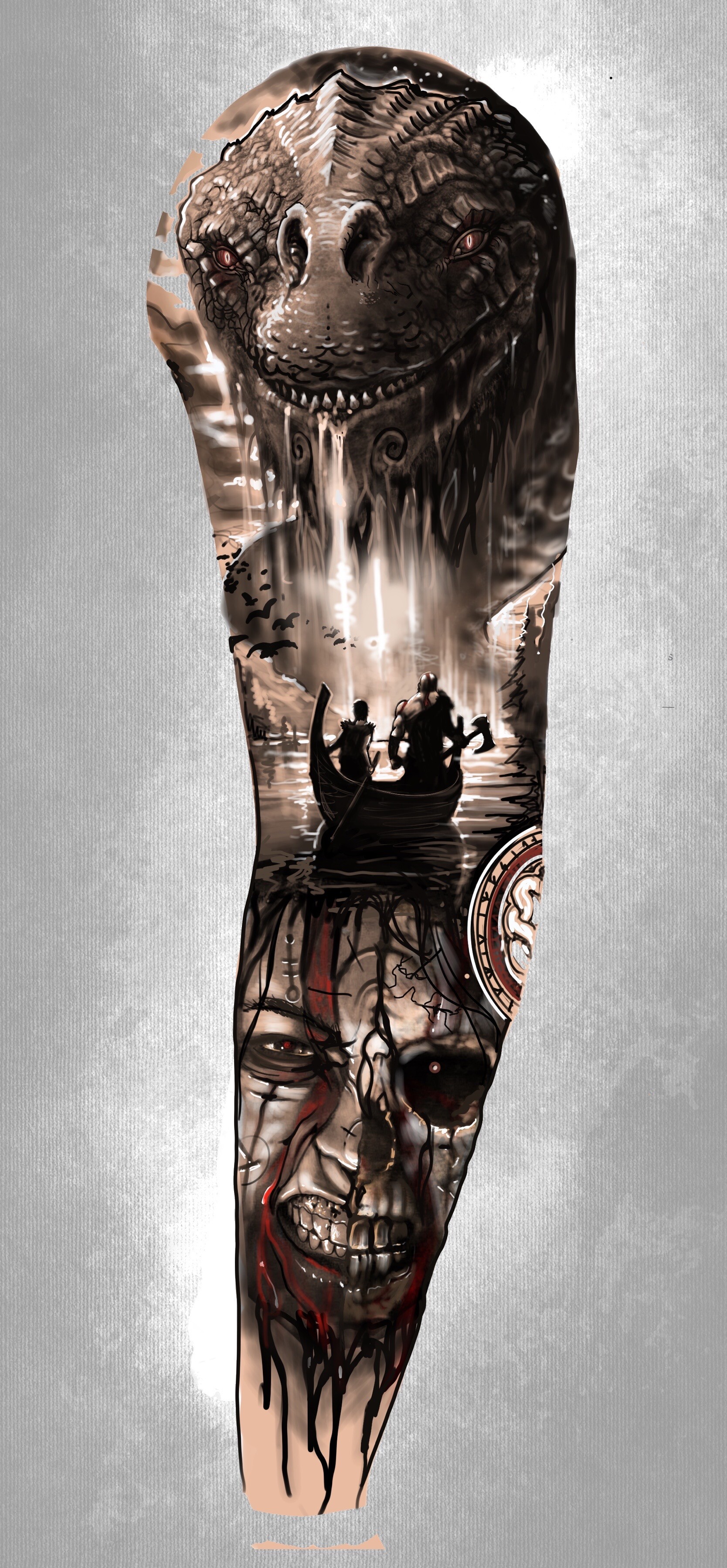 Aggregate More Than 75 God Of War Tattoo Designs Latest In Cdgdbentre