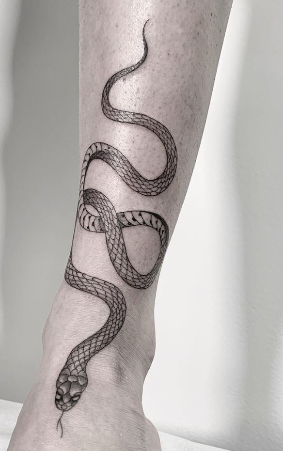 Amazing Snake Skin Tattoo Inkstylemag Leg Tattoos 3D Tattoos