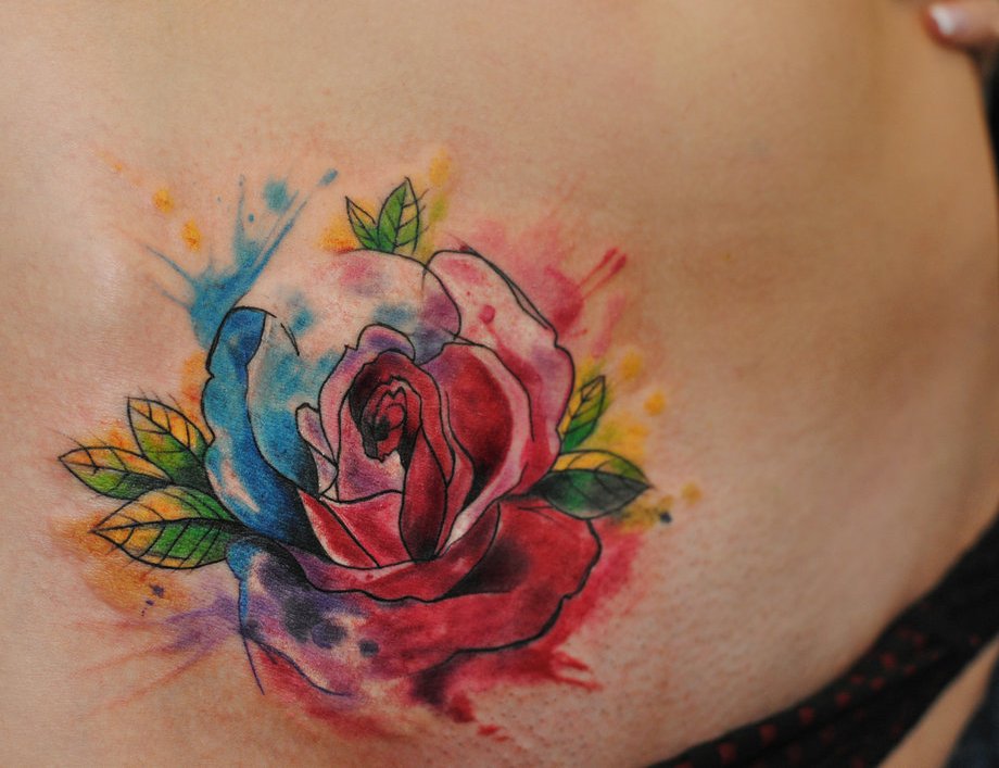 Amazing Watercolor Rose Tattoo Watercolor Rose Tattoos Shoulder