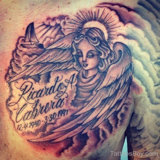 Angel Memorial Tattoo Designs