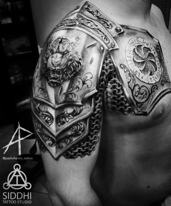 Armor Tattoo Designs Shoulder