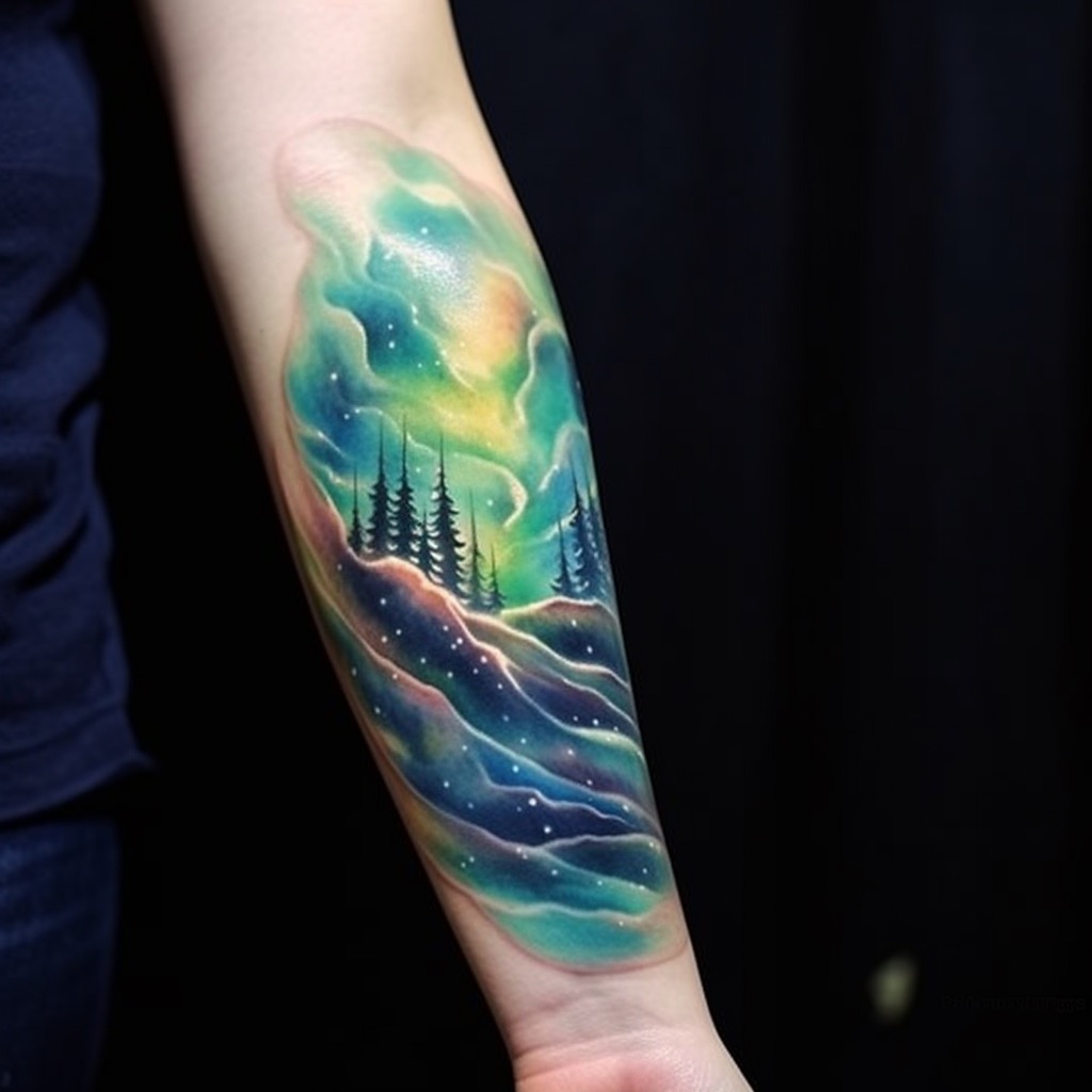 Aurora Borealis Tattoo The Bridge Tattoo Designs