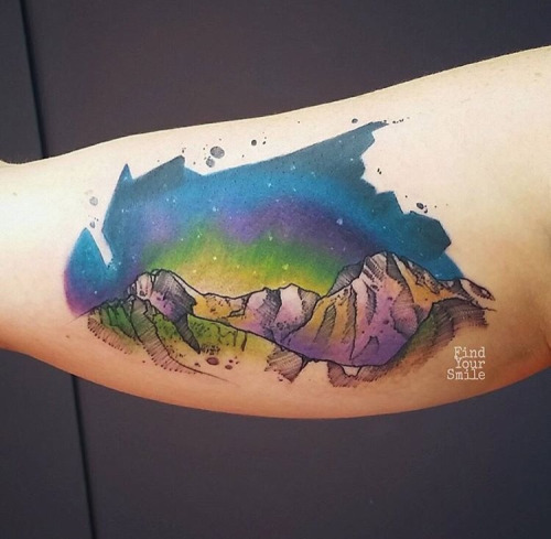 Aurora Borealis Tattoo Designs and Meaning Explained