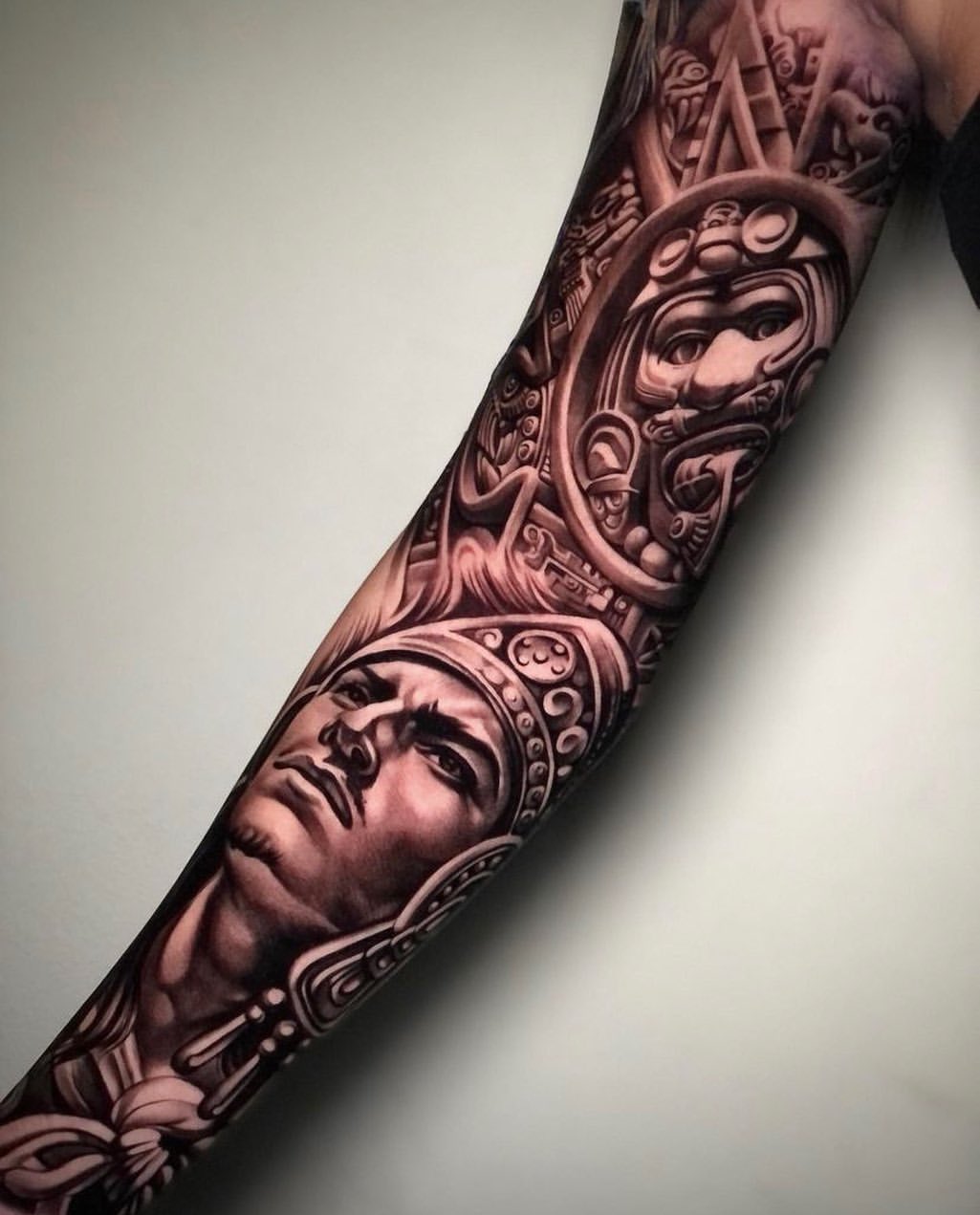 Aztec Tattoos Sleeve For Girls