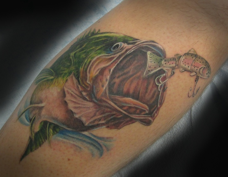 Bass Fishing Tattoo By Char Hall Photo By Jocelyn Mcgregor Www