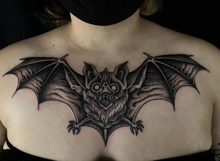 10 Bat Chest Tattoo Designs That Will Amaze