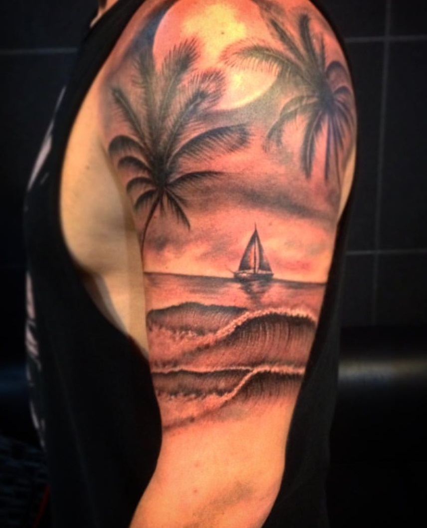 Beach Sleeve Tattoo Designs Ideas And Meaning Tattoos For You