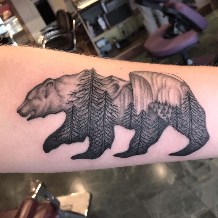 Bear Tattoo California Bears Solo Ride Tattoo Feign Art Bear Tattoo