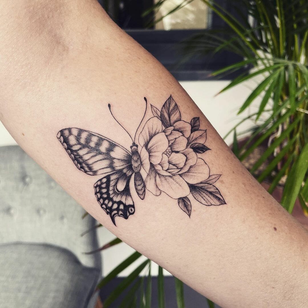 Beautiful Butterfly Flowers Tattoo Design Find And Save Ideas About Beautiful Butter