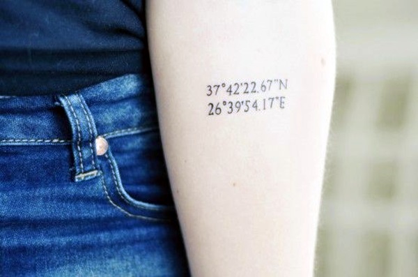 Beautiful Coordinates Tattoo Ideas To Mark A Memory Coordinate Dates