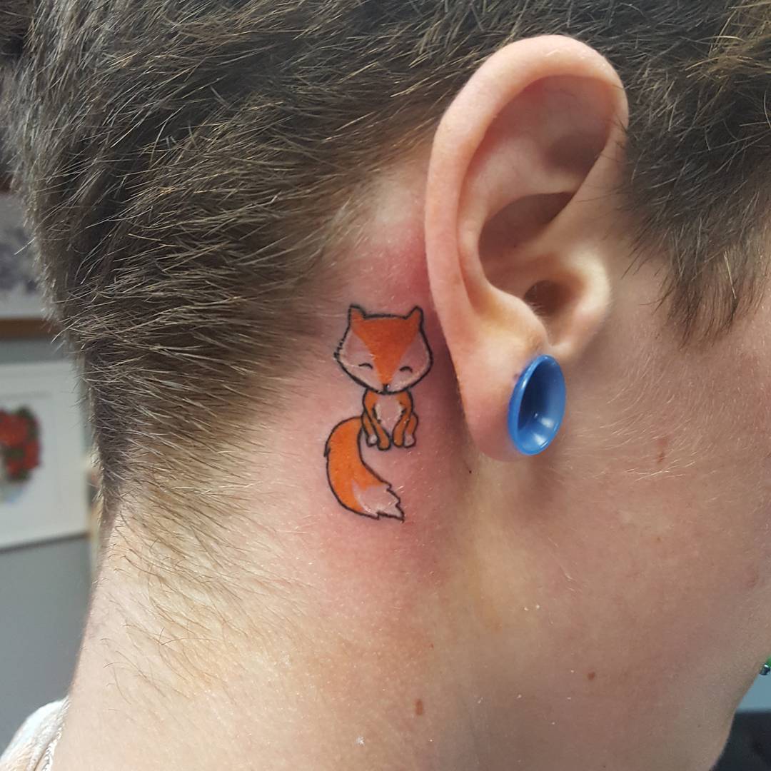 Small Behind Ear Tattoos for a Dainty Design