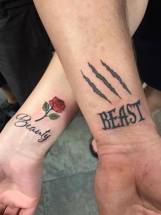 Best 25 Beauty And The Beast Tattoos Ideas On Pinterest Beauty And