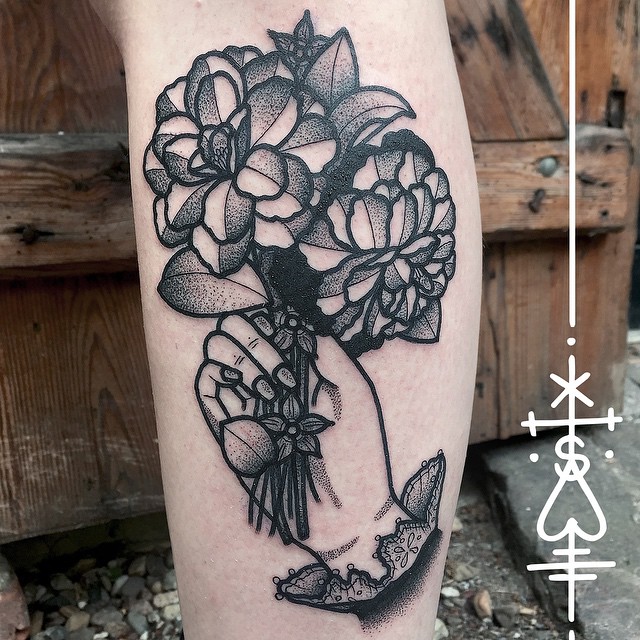 7 Black and Grey Flower Tattoo Designs You'll Love