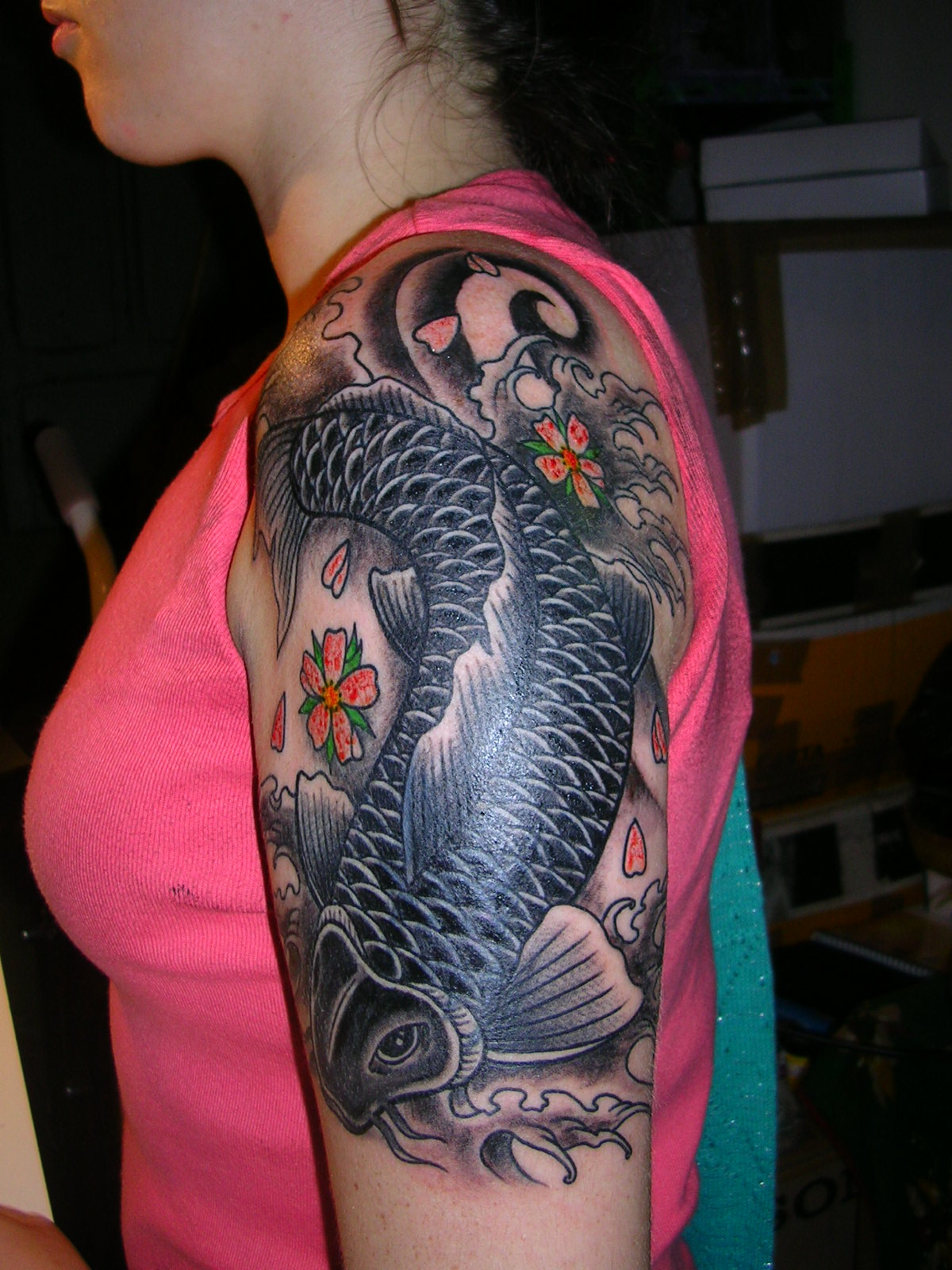 Black Koi Fish Tattoo Designs and Meanings