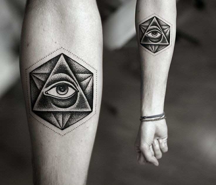 Black Triangle Illuminati Forearm Tattoo Tattooimages Biz