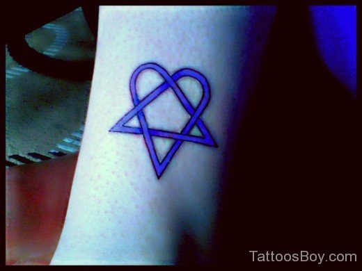 Blue Heartagram Tattoo Tattoos Designs