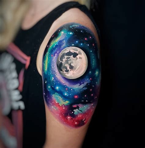 Bright Cosmic Tattoos By Tyler Malek Cosmic Tattoo Tattoos Tattoo