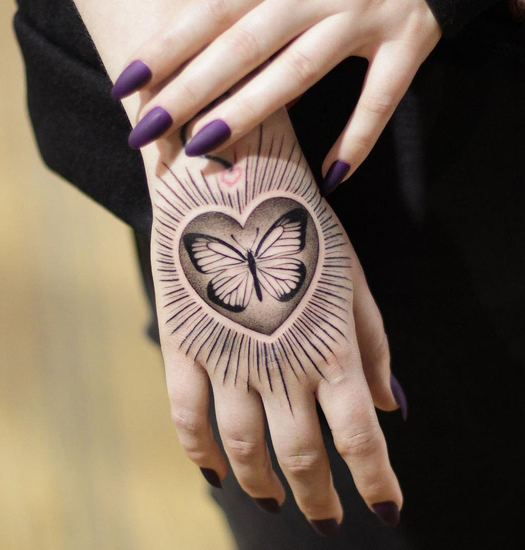 8 Beautiful Butterfly Heart Tattoo Designs to Inspire