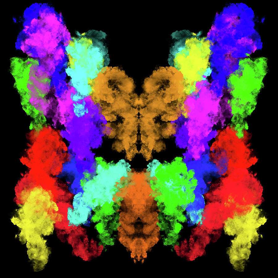 Butterfly Ink Blot Optical Illusion Digital Art By Alicia Counter