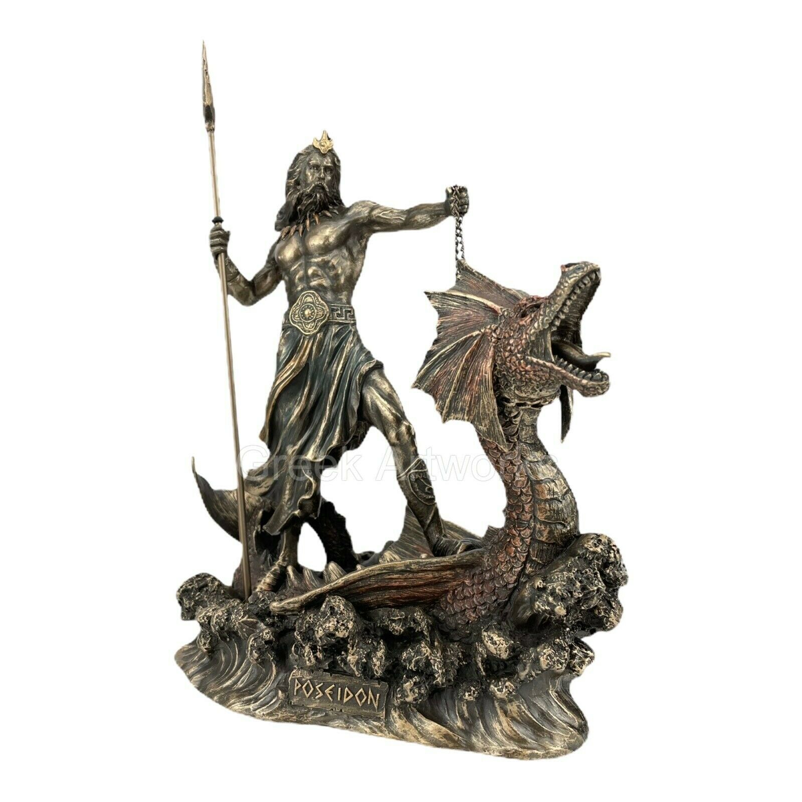 Buy Poseidon Greek God Of The Sea With Trident Statue Online At