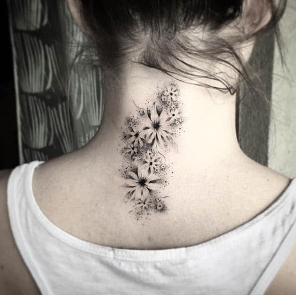 By Jayce Wallingford Neck Tattoos Women Girl Neck Tattoos Neck