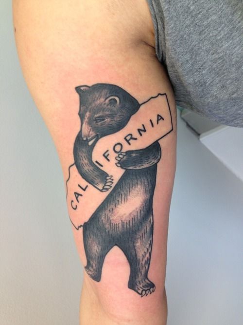 California Bear Tattoo Designs