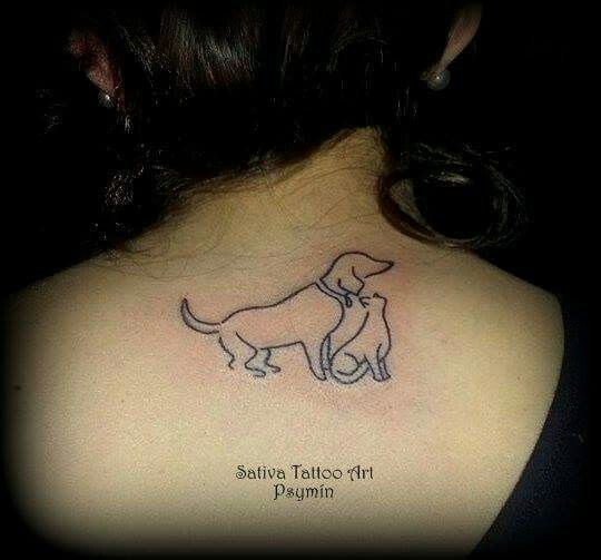 7 Purrfect Cat Dog Tattoo Design Ideas