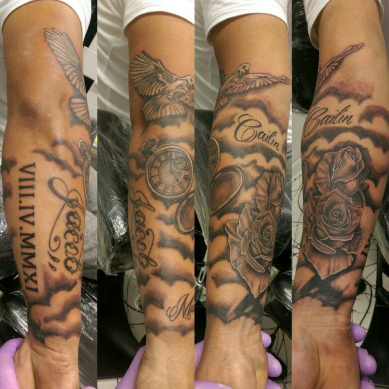 Cloud Tattoo Sleeve Arm And Leg Tattoos