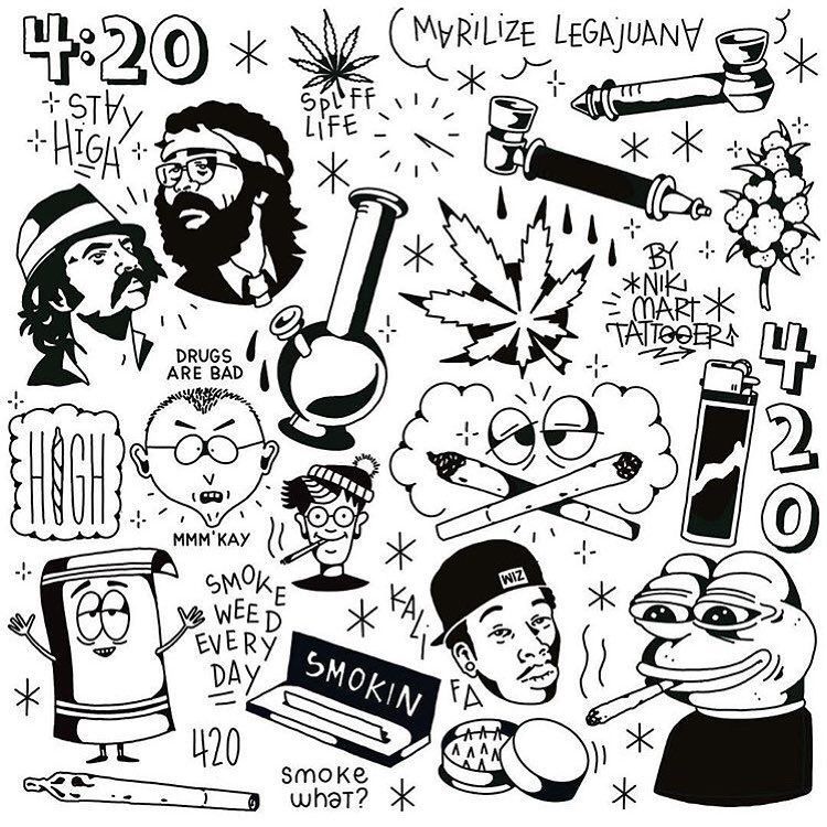 Collection 96 Wallpaper Stoner 420 Tattoo Designs Superb 10 2023