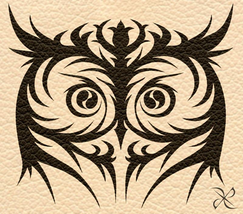 Commission Owl Tribal Tattoo By Scificat On Deviantart