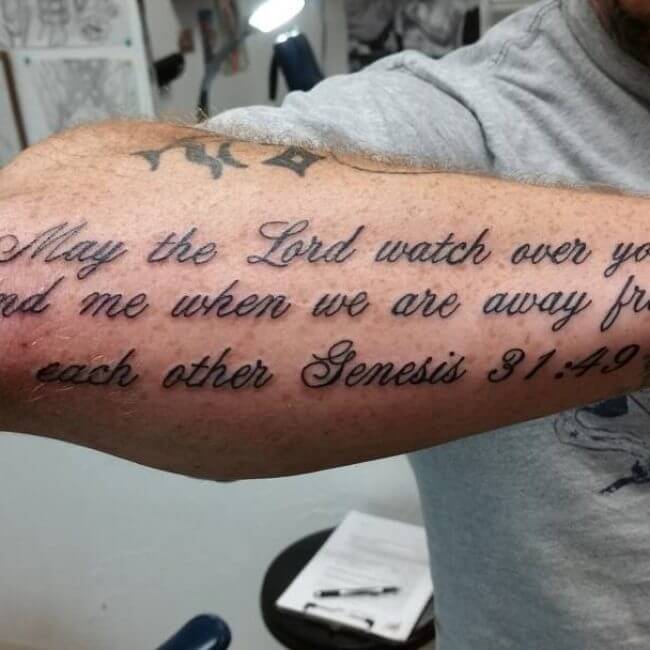 Cool Bible Forearm Tattoos For Men Quotes Men Tattoos Inspiration