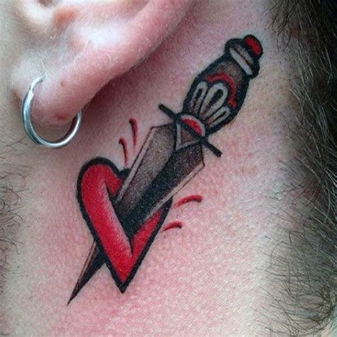 Cool Heart Tattoo Designs On Neck Best Heart Tattoos For Men Cool