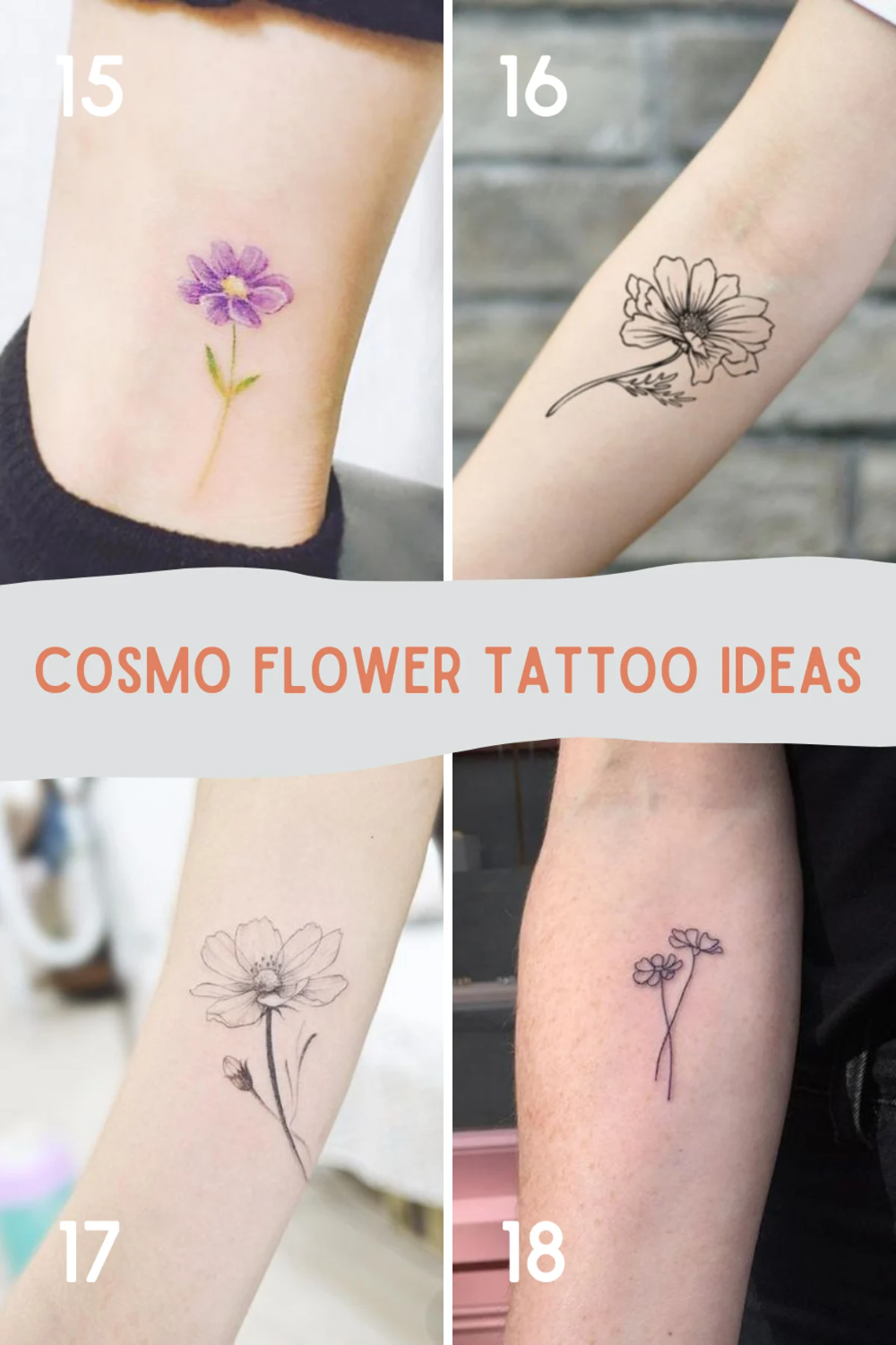 Cool October Birth Flower Cosmos Tattoo Ideas Dodiaries