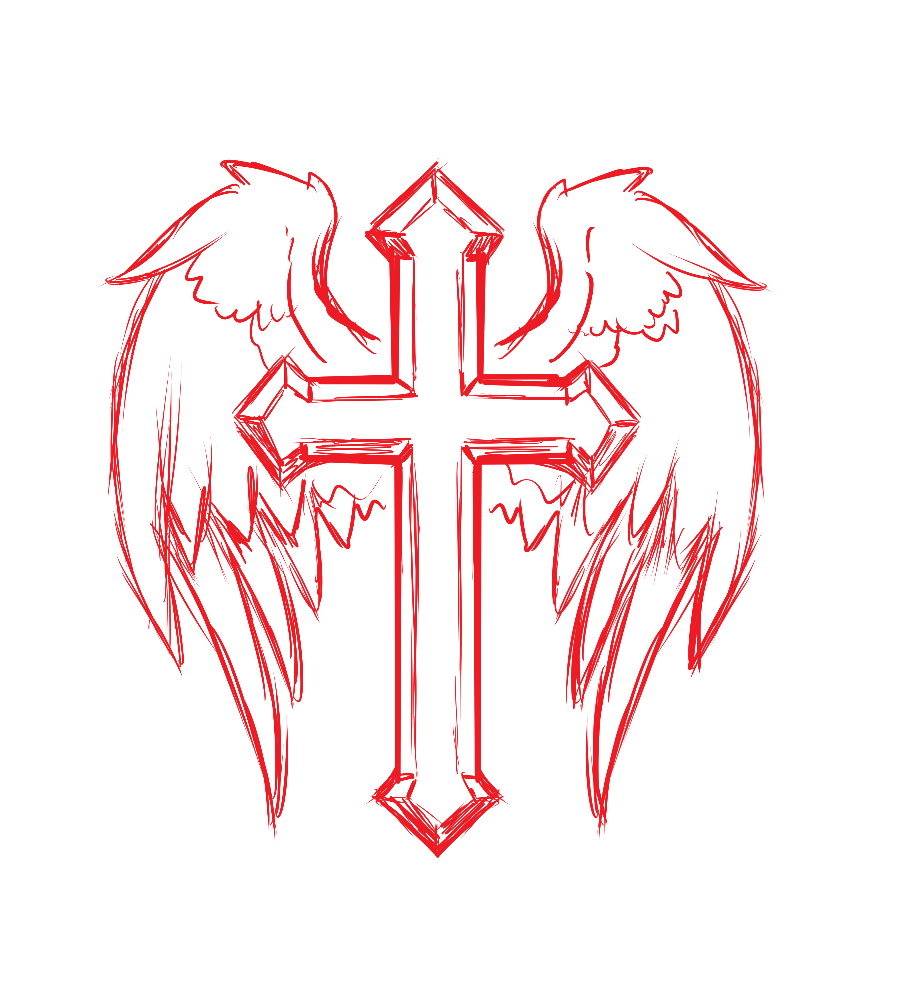 Cross With Wings Tattoo Design Cross With Wings Tattoo Cross Tattoo