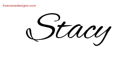 Cursive Name Tattoo Designs Stacy Free Graphic Free Name Designs