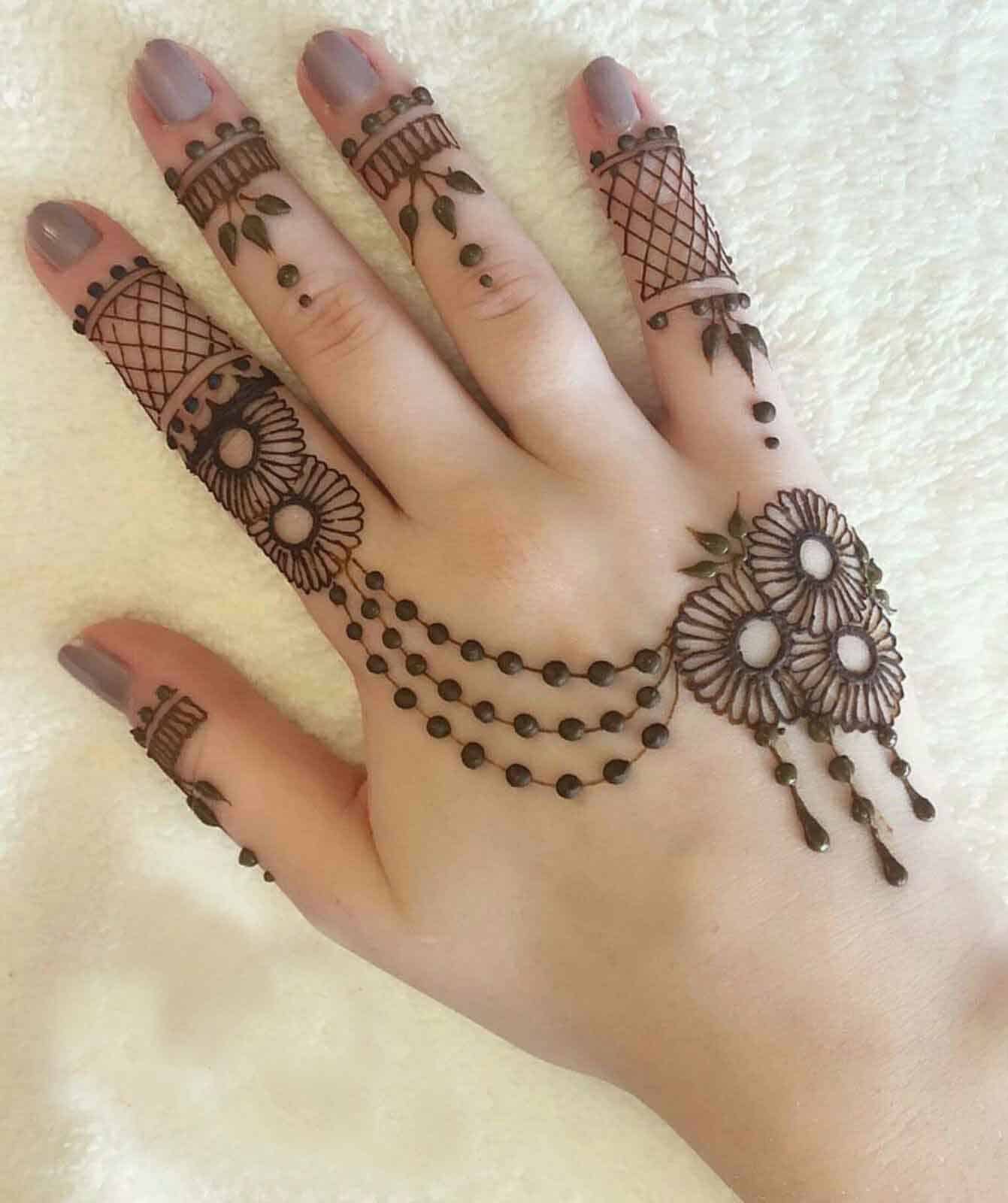 Cute Simple Fingers Mehndi Design Tattoo Style Mehndi Design Ideas For