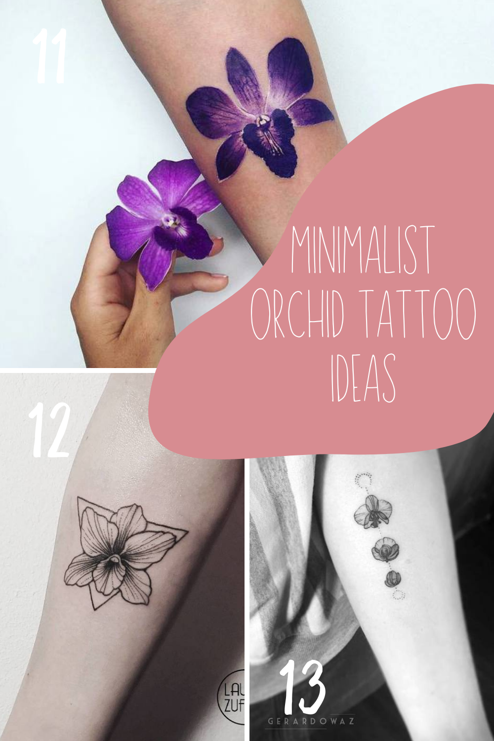 Delicate Stunning Orchid Flower Tattoo Ideas Tattoo Glee